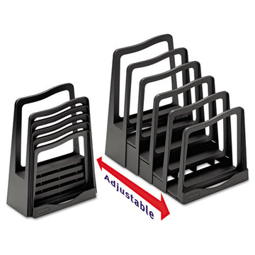 Avery® Adjustable File Rack, 5 Sections, Letter Size Files, 8" X 11.5" X 10.5", Black freeshipping - TVN Wholesale